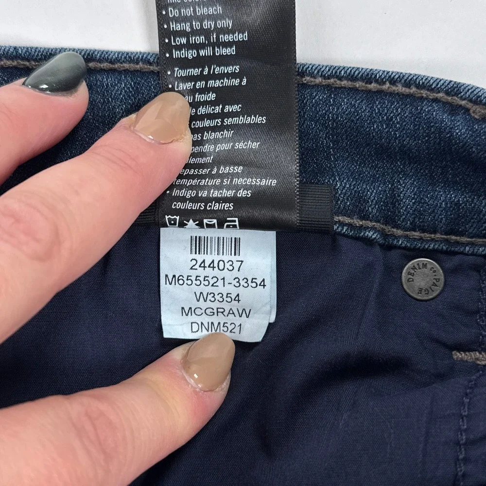Paige Federal Slim Straight Jeans Mens 32 McGraw Blue Transcend Stretch Denim